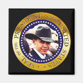 President Obama Magnet (cowboy pet) (Voorkant)
