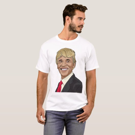 President Obama met Trump's Hair T-shirt (Voorkant volledig)