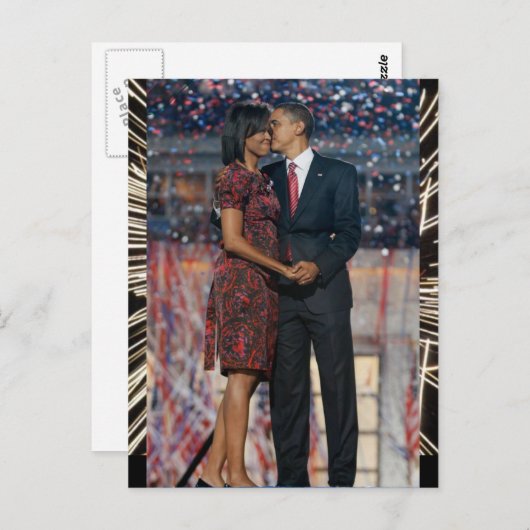 President Obama & Michelle Keepomwille Briefkaart (Voorkant / Achterkant)