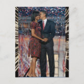 President Obama & Michelle Keepomwille Briefkaart (Voorkant)