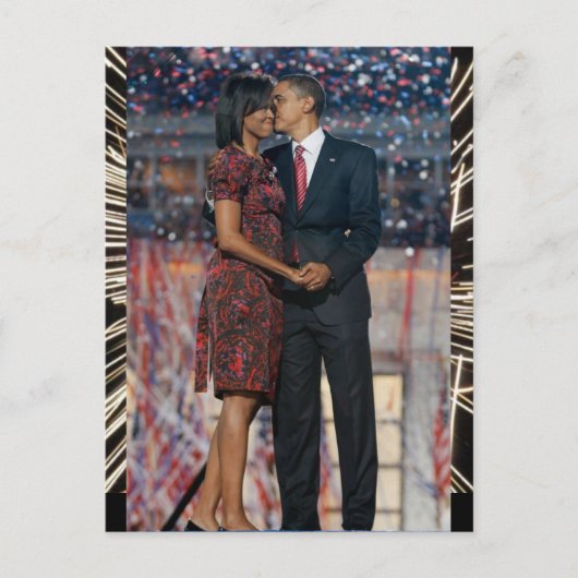 President Obama & Michelle Keepomwille Briefkaart (Voorkant)