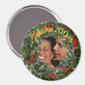 President Obama & Michelle Kerst 2008 Keepsake Magneet (Voorkant / Achterkant)