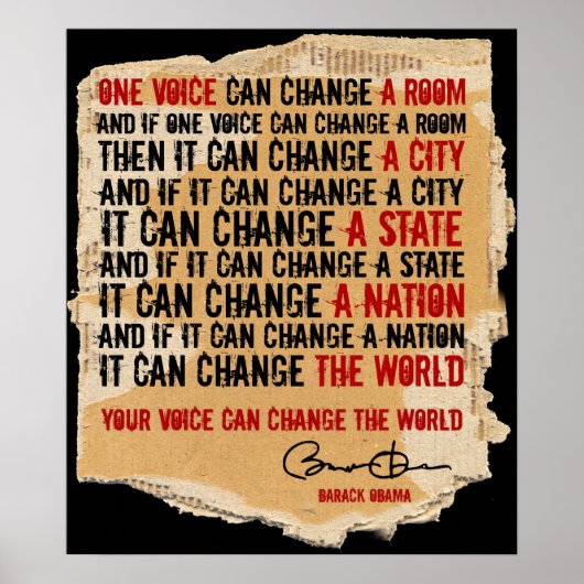 PRESIDENT OBAMA-ONE STEM POSTER (Voorkant)