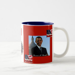 President Obama Patriotic Celebration Tweekleurige Koffiemok
