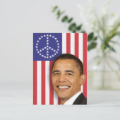 President Obama Peace Banner Briefkaart (Staand voorkant)
