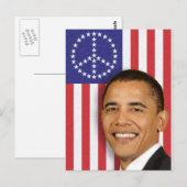 President Obama Peace Banner Briefkaart (Voorkant / Achterkant)