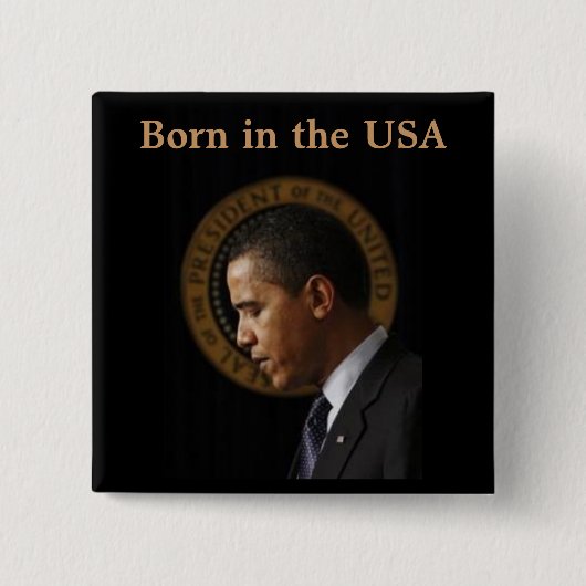President Obama pin Vierkante Button 5,1 Cm (Voorkant)