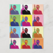 President Obama Pop Art Briefkaart (Voorkant)