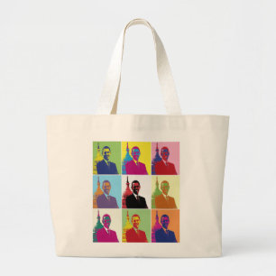 President Obama Pop Art Grote Tote Bag