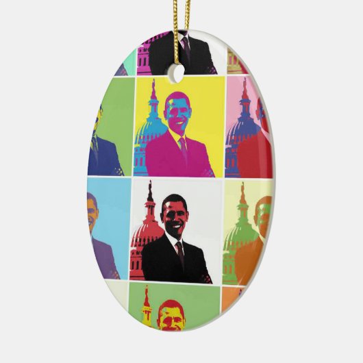 President Obama Pop Art Keramisch Ornament (Links)