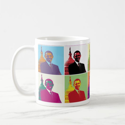 President Obama Pop Art Koffiemok (Links)