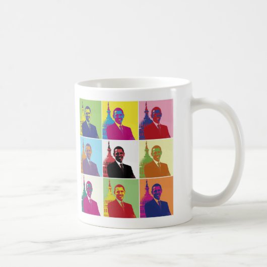 President Obama Pop Art Koffiemok (Rechts)