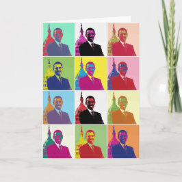 President Obama Pop Art Presidentiële verjaardag Kaart