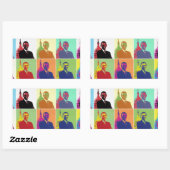 President Obama Pop Art Rechthoekige Sticker (Vel)