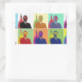 President Obama Pop Art Rechthoekige Sticker (Tas)
