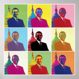 President Obama Pop Art Retro Politicus Poster
