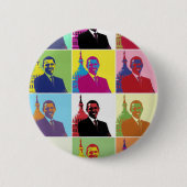 President Obama Pop Art Ronde Button 5,7 Cm (Voorkant)