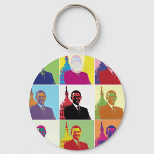 President Obama Pop Art Sleutelhanger