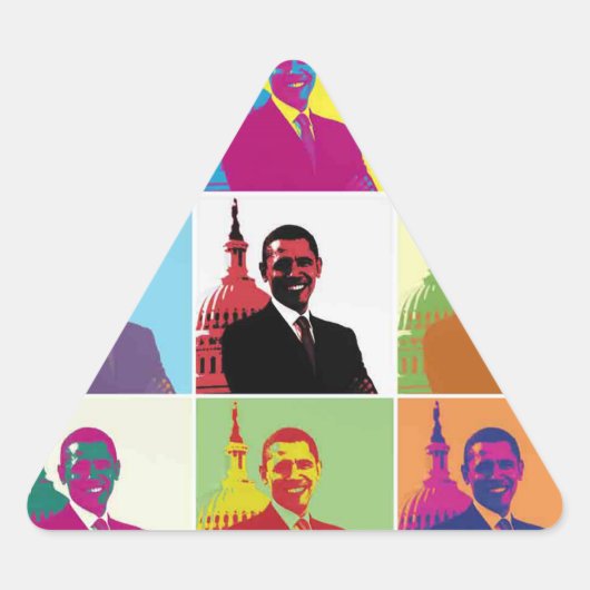 President Obama Pop Art Sticker (Voorkant)