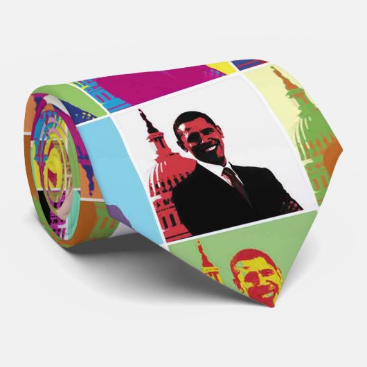 President Obama Pop Art Stropdas (Opgerold)