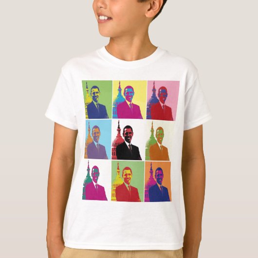 President Obama Pop Art T-shirt (Voorkant)
