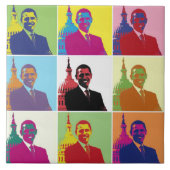 President Obama Pop Art Tegeltje (Voorkant)