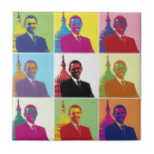President Obama Pop Art Tegeltje (Voorkant)