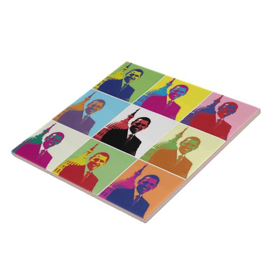 President Obama Pop Art Tegeltje (Zijkant)