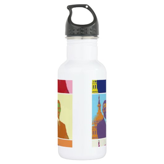 President Obama Pop Art Waterfles (Achterkant)