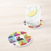 President Obama Pop Art Zandsteen Onderzetter (Zijkant)