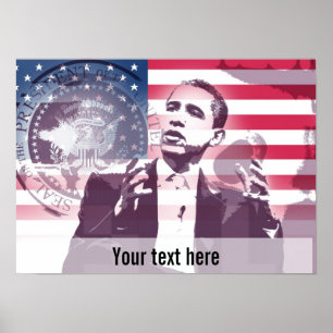 President Obama - Poster - sjabloon