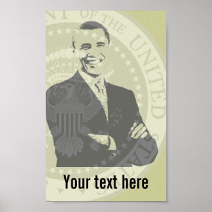President Obama - Poster - sjabloon