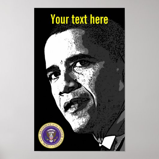 president Obama - Poster - sjabloon (Voorkant)