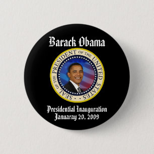 President Obama Presidentiële Inauguratie Ronde Button 5,7 Cm