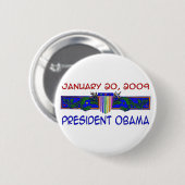 President Obama Ronde Button 5,7 Cm (Voorkant /achterkant)