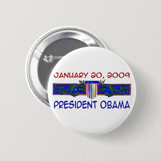President Obama Ronde Button 5,7 Cm (Voorkant /achterkant)