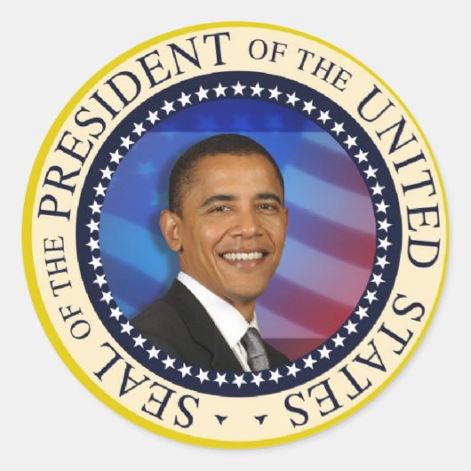 President Obama Ronde Sticker (Voorkant)