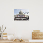 President Obama SWEARING-IN op Capitol Hill Poster (Keuken)