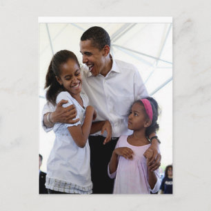 President Obama Vader & Daughters Briefkaart