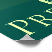 President Obama, verandering is nu groen Poster (Hoek)