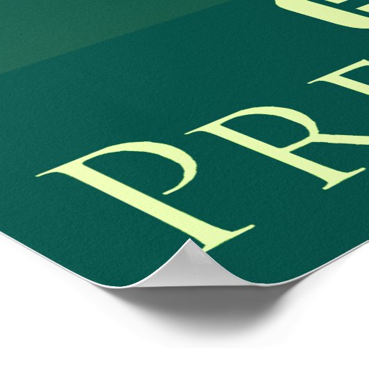 President Obama, verandering is nu groen Poster (Hoek)