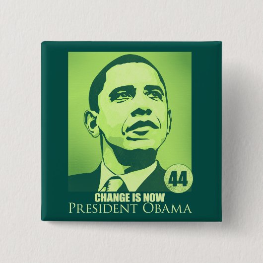 President Obama, verandering is nu groene Button (Voorkant)