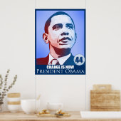 President Obama, Verandering is nu Poster (Keuken)