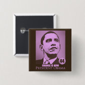 President Obama, Verandering is nu Roze Button (Voorkant /achterkant)