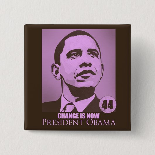 President Obama, Verandering is nu Roze Button (Voorkant)