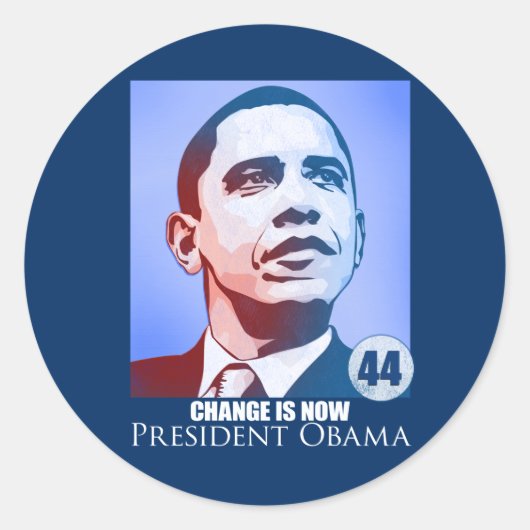 President Obama, verandering is nu Sticker (Voorkant)