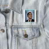 President Obama Vierkante Button 5,1 Cm (In situ)