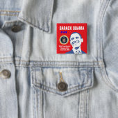 President Obama Vierkante Button 5,1 Cm (In situ)