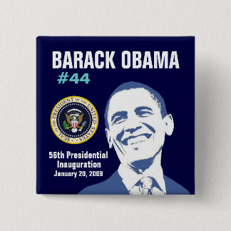 President Obama Vierkante Button 5,1 Cm