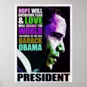 President Obama VIntage Poster (Voorkant)